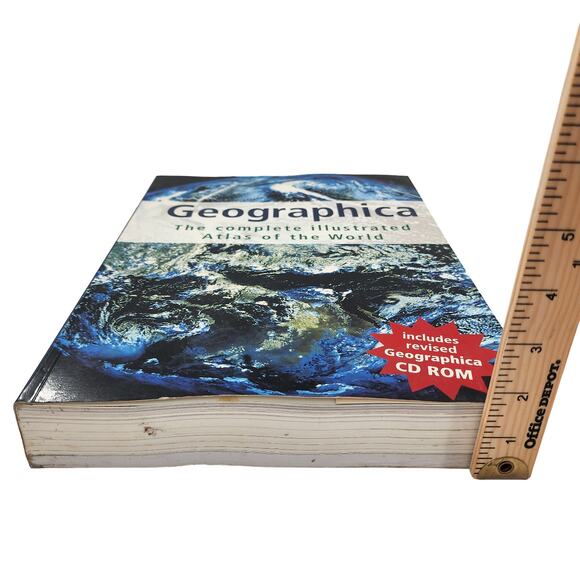 Geographica: The Complete Illustrated Atlas of the World Softcover with CD ROM - Picture 5 of 5